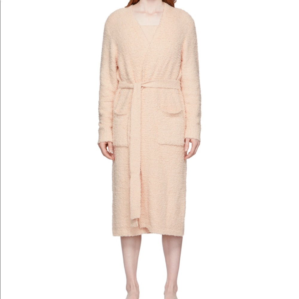 Skims Pink Cozy Long Robe
